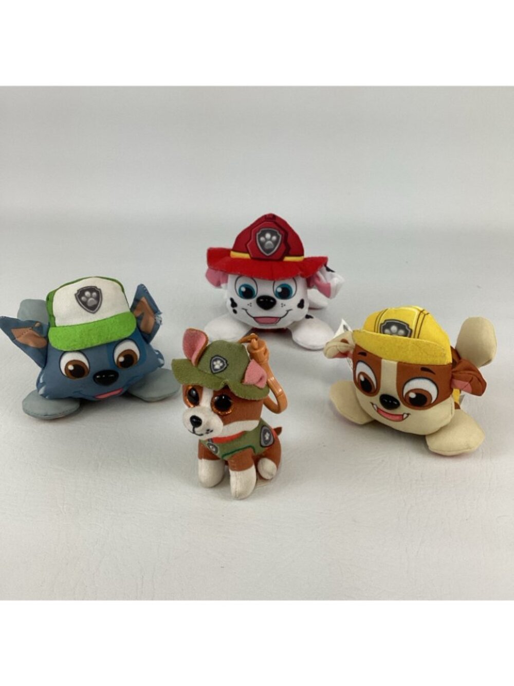 Paw Patrol Plush Bundle Rubble Hand Puppet Ty Tracker Clip Rocky Marshall Lot - Picture 6 of 8